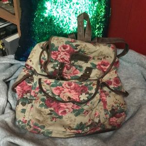 Floral American Eagle backpack purse